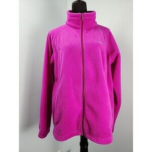 Columbia Womens 1X Benton Springs Full-Zip Fleece Jacket Zipper Pockets